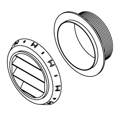 45 ASTEEN ILMASUULAKE MUSTA, 60MM