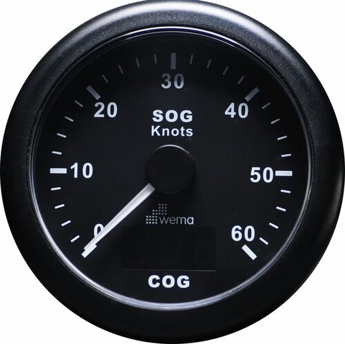 GPS NOPEUSMITTARI 60 S, MUSTA