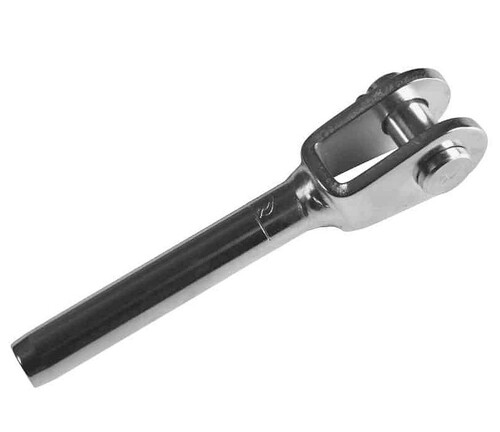 HAARUKKAPÄÄTE 4MM VAIJERILLE / 8MM TAPPI