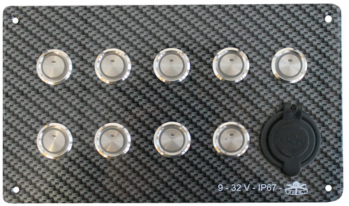 KATKAISINPANEELI 9 KYTKINTÄ + 2 USB