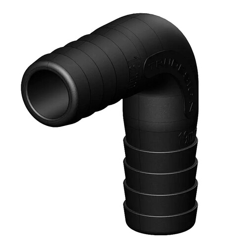 KULMALIITIN 90° 19MM MUSTA