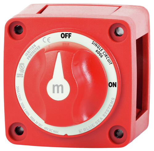 M-SARJAN MINI ON-OFF PÄÄVIRTAKYTKIN, PUNAINEN