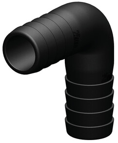 MUSTA KULMAYHDE 90° 25MM