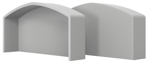 PÄÄTEKAPPALE QBE 65MM LISTAAN, HARMAA