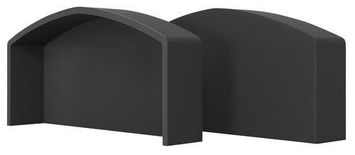 PÄÄTEKAPPALE QBE 65MM LISTAAN, MUSTA