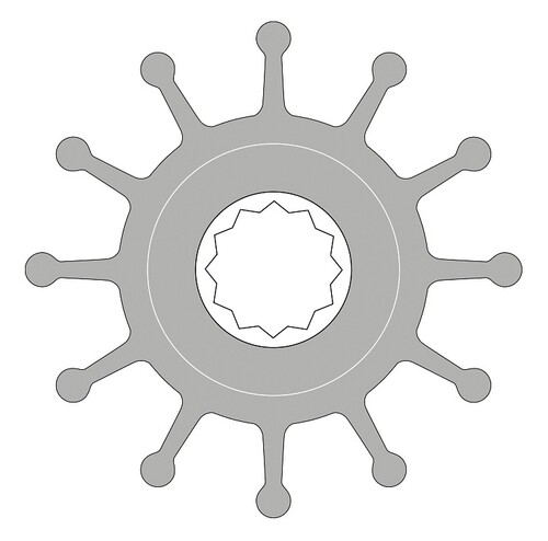 SIIPIPYÖRÄ F5 PUMPPUUN, RIHLATTU