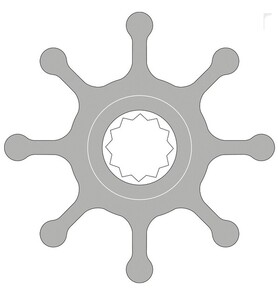 SIIPIPYÖRÄ F7 PUMPPUUN, RIHLATTU