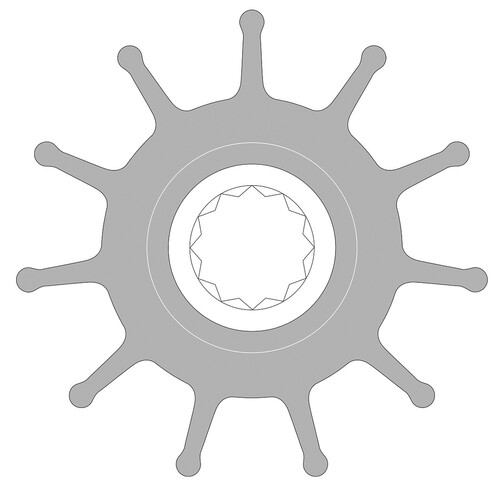 SIIPIPYÖRÄ F8-PUMPPUUN, RIHLATTU