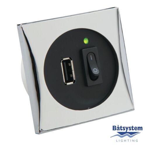 USB-LIITIN 12-30V, KROMATTU