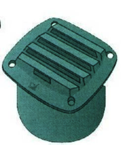 VENTTIILIRITILÄ 125x125MM, MATTAMUSTA