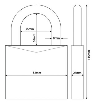ABUS 180IB YHDISTELMÄRIIPPULUKKO