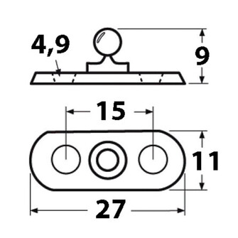 ALAKIINNIKE 27X11MM TENAX