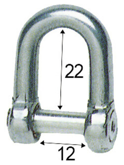 ANKKURISAKKELI 6MM, KUUSIOKOLORUUVILLA