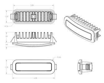 CAPRI3 SPECTRUM LED-KANSIVALO MUSTA, SPECTRUM