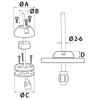 DECKSEAL MICRO KAAPELIN LÄPIVIENTI, HARMAA