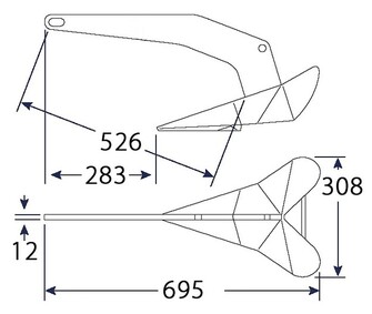DELTA-ANKKURI, GALV.  10kg