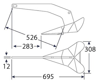 DELTA-ANKKURI, GALV.  10kg
