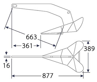 DELTA-ANKKURI, GALV.  20kg