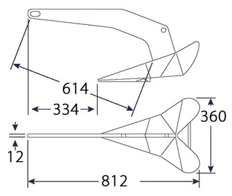 DELTA-ANKKURI, GALV. 16kg
