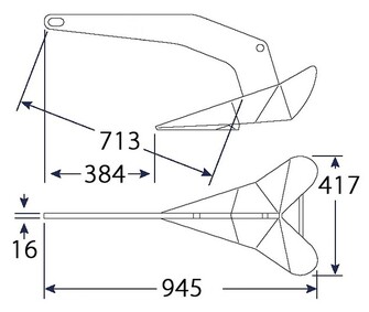 DELTA-ANKKURI, GALV. 25kg