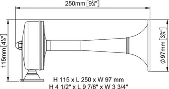 DUK ÄÄNITORVI RST, 12V