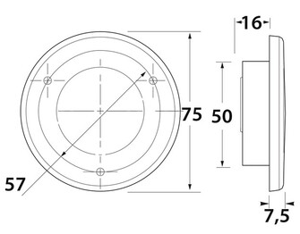EUROLED 75 12V, 5000K, RST