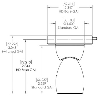 GAI2 LED-KANSIVALO, HARJATTU ALUMIINI