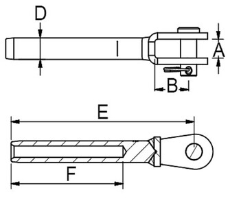 HAARUKKAPÄÄTE 4MM VAIJERILLE / 5MM TAPPI