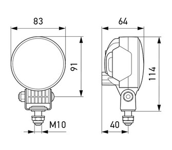 HELLA MARINE MODULE 70-S MUSTA, PITKÄ KANTAMA