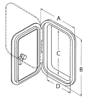 HUOLTOLUUKKU 459 x 514 MM VALKOINEN
