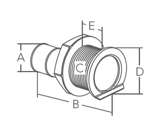ITSETYHJENNYS LÄPIVIENTI SUORA 38MM