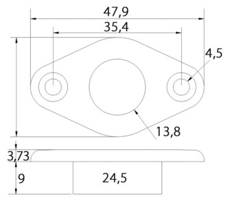 KÖYDEN LÄPIVIENTI 14mm TERÄSHOLKKI