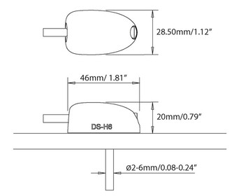 KAAPELIN LÄPIVIENTI 6-10MM, VAAKA-ASENTEINEN, MUSTA