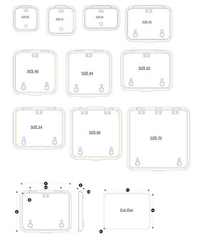 KANSILUUKKU LEWMAR OCEAN KOKO 30, TASAINEN POHJA