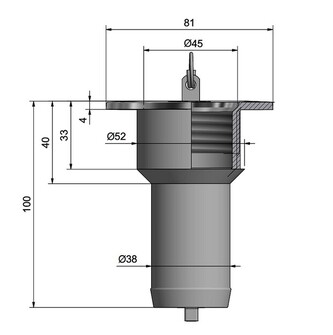 KANSIRUUVIKE RUOSTUMATON TERÄS 38MM