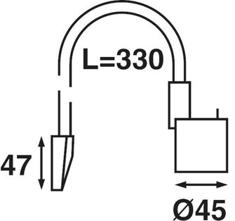 KARTTAVALO KURS LED, MUSTA 330MM