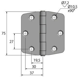 KESKITAPPISARANA 75x74MM