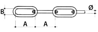 KETTINKI 2MM AISI316, LYHYT LENKKI