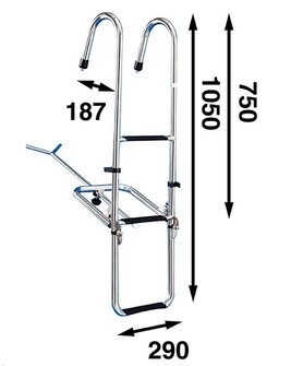 KEULATIKAS 3 ASKELMAA 105x29CM, 3 ASKELMAA