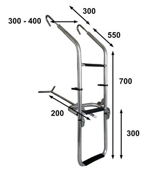 KEULATIKAS 74x45CM, 3 ASKELMAA