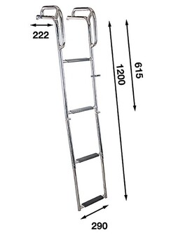 KEULATIKAS KÄDENSIJALLA 1200MM, 4-ASKELMAA, TELESKOOPPINEN