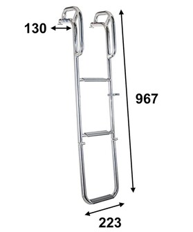 KEULATIKAS KÄDENSIJALLA 900MM, 3-ASKELMAA