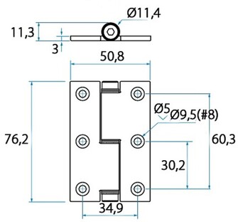 KITKASARANA 50,8x76,2MM, YLÄTAPPI