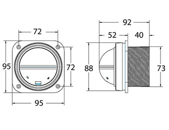 KOMPASSI EXPLORER V-537B, MUSTA JA SININEN