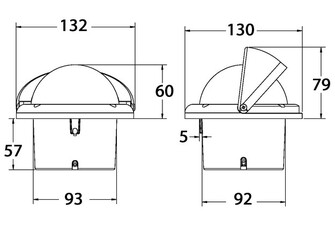 KOMPASSI HELMSMAN, MUSTA, PÄÄLTÄ LUETTAVA