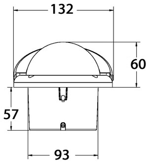 KOMPASSI HELMSMAN, MUSTA, PÄÄLTÄ LUETTAVA