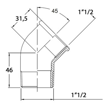 KULMAKAPPALE 45 1 1/2