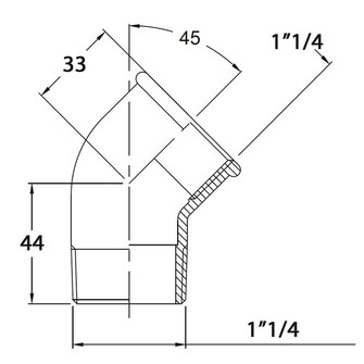 KULMAKAPPALE 45 1 1/4
