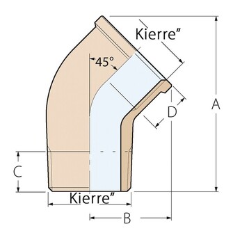 KULMAKAPPALE 45° R 1 1/2