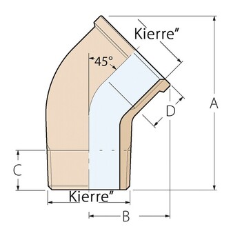 KULMAKAPPALE 45° R 1 1/4